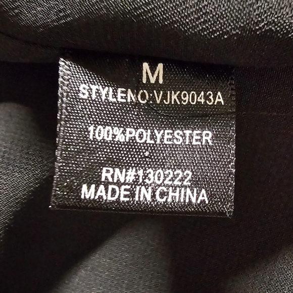 Very J Boho Black Feather Print 3/4 Sleeves Lined Open Kimono Cardigan Medium - Picture 9 of 9